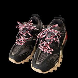 Balenciaga Black and Red Sneakers